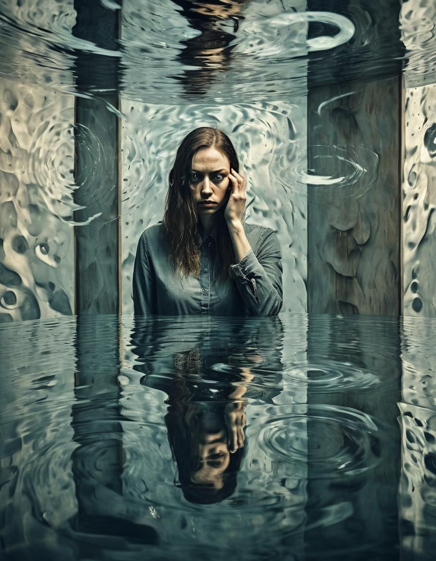 Distorted Mirror Reflection: Surreal Dreamscape