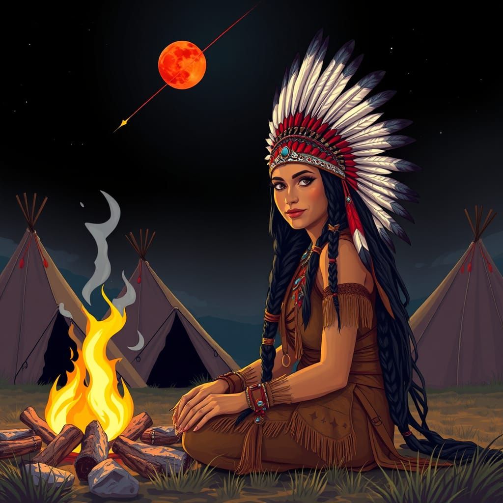 Goddess of the Night Sky in Whimsical Candyland Art