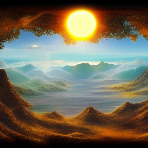 The Sun God: Detailed Matte Painting