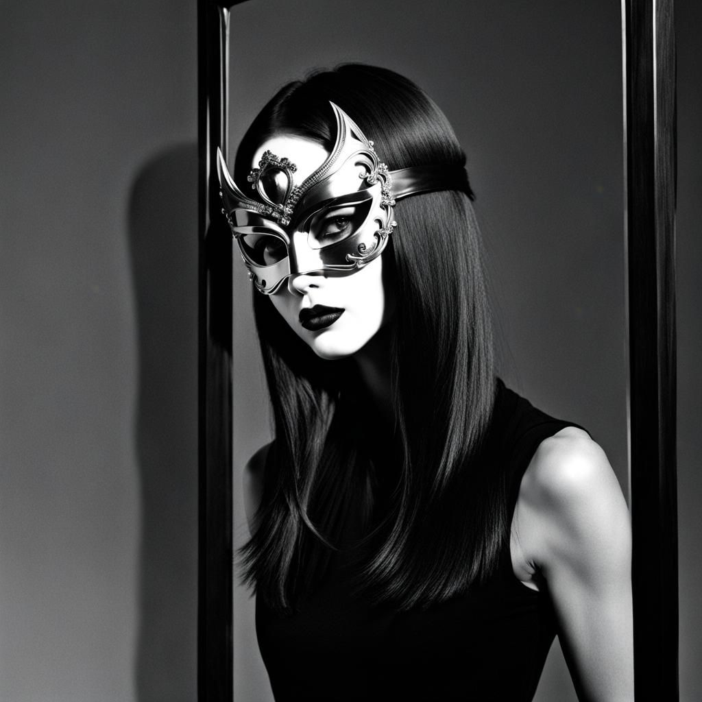 Mask and Mirror Reflecting Inner Turmoil