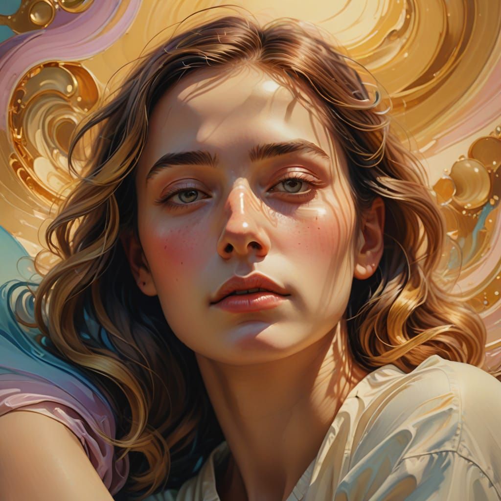 Dreamlike Portrait in Soft, Ethereal Light