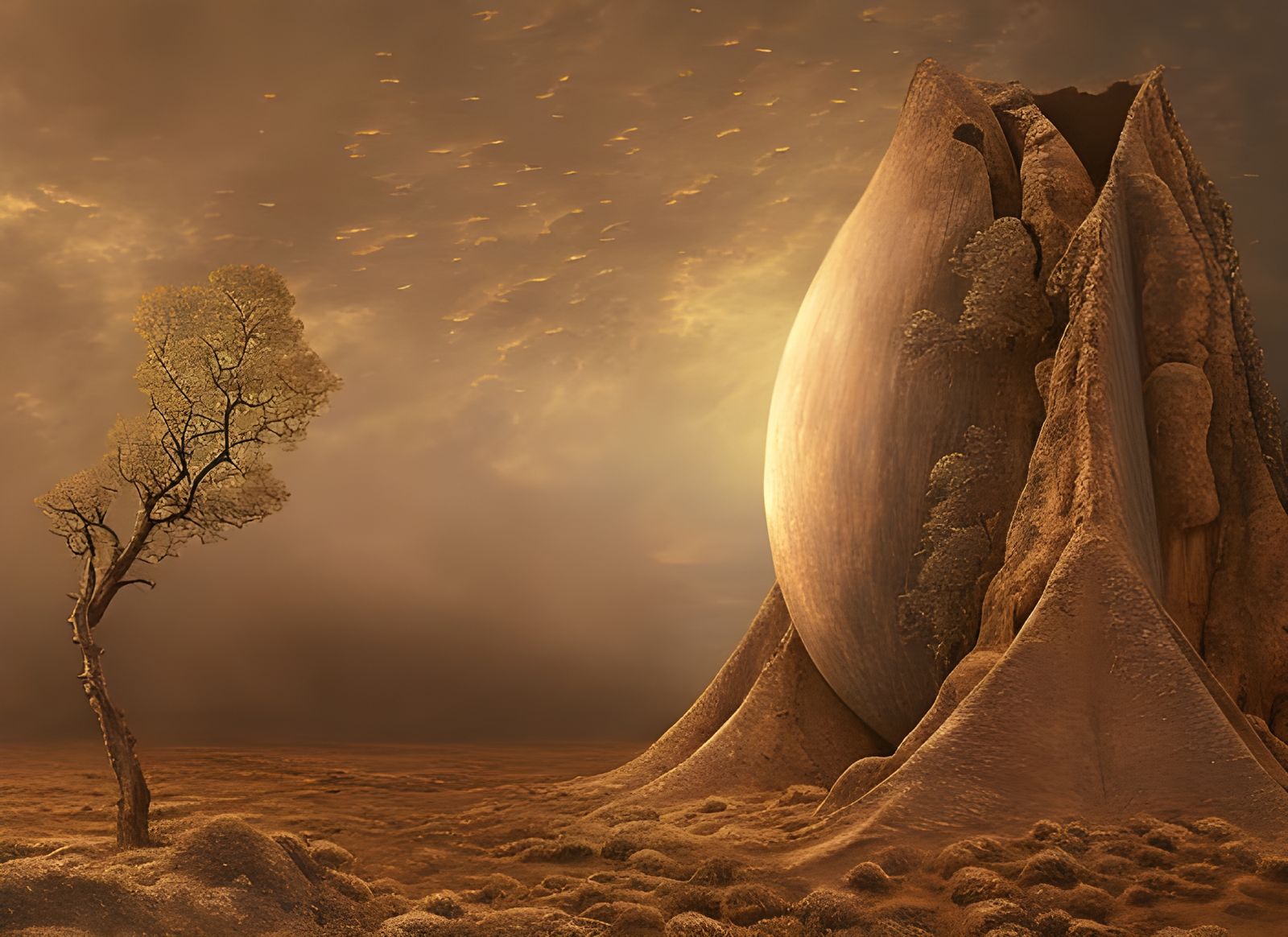 Cracked Universal Egg: Bipedal History in Hyperrealism