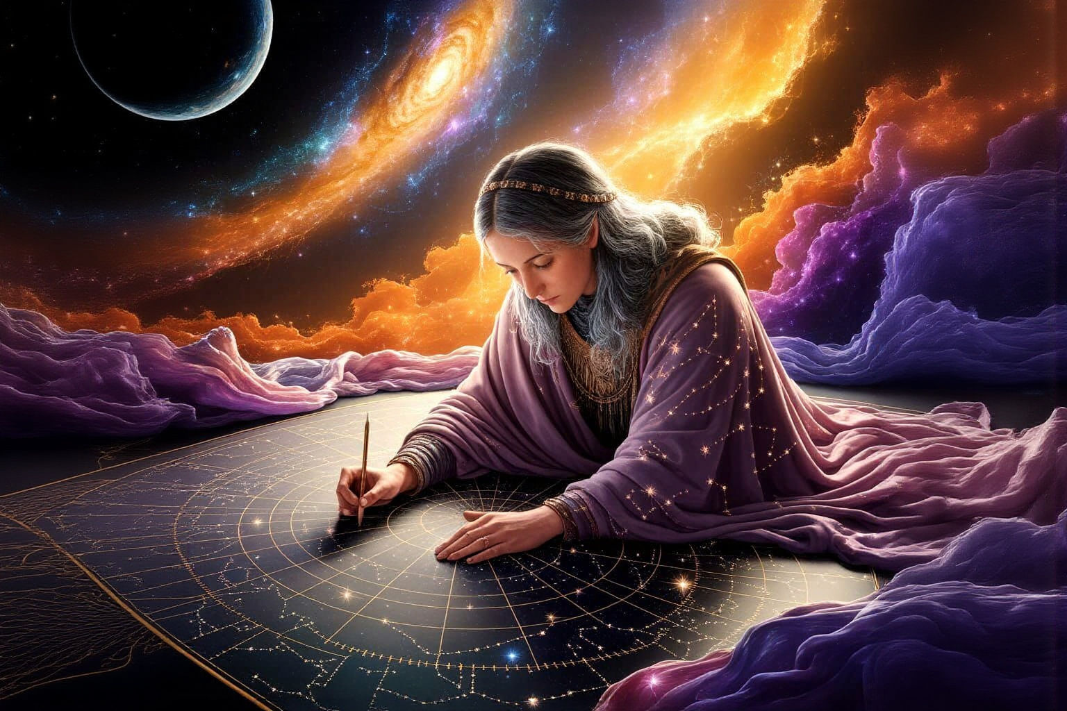 Celestial Cartographer Charts Starlight Constellations