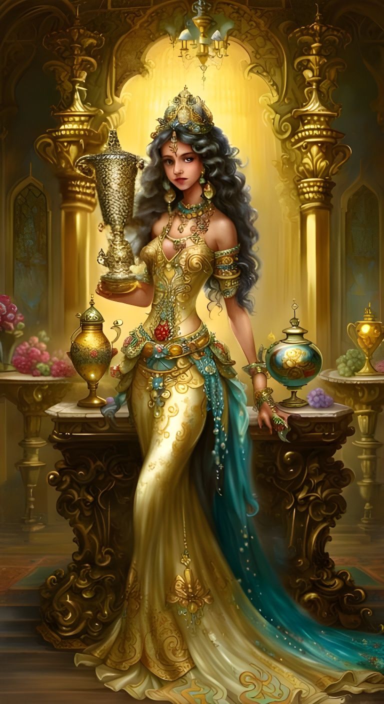 Golden Trophy of a Bohemian Princess in Baroque Style