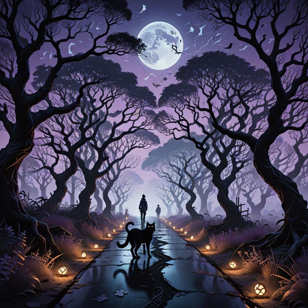 Ethereal Traveller on the Black Road