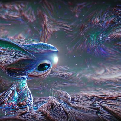 Eerie Green Alien Landscape