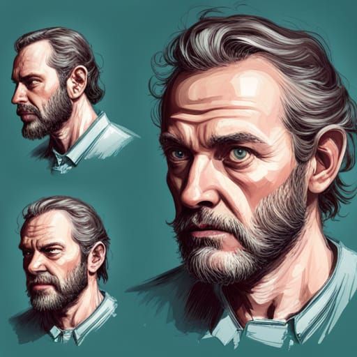 Intricate Portrait of a Handsome British Serial Killer