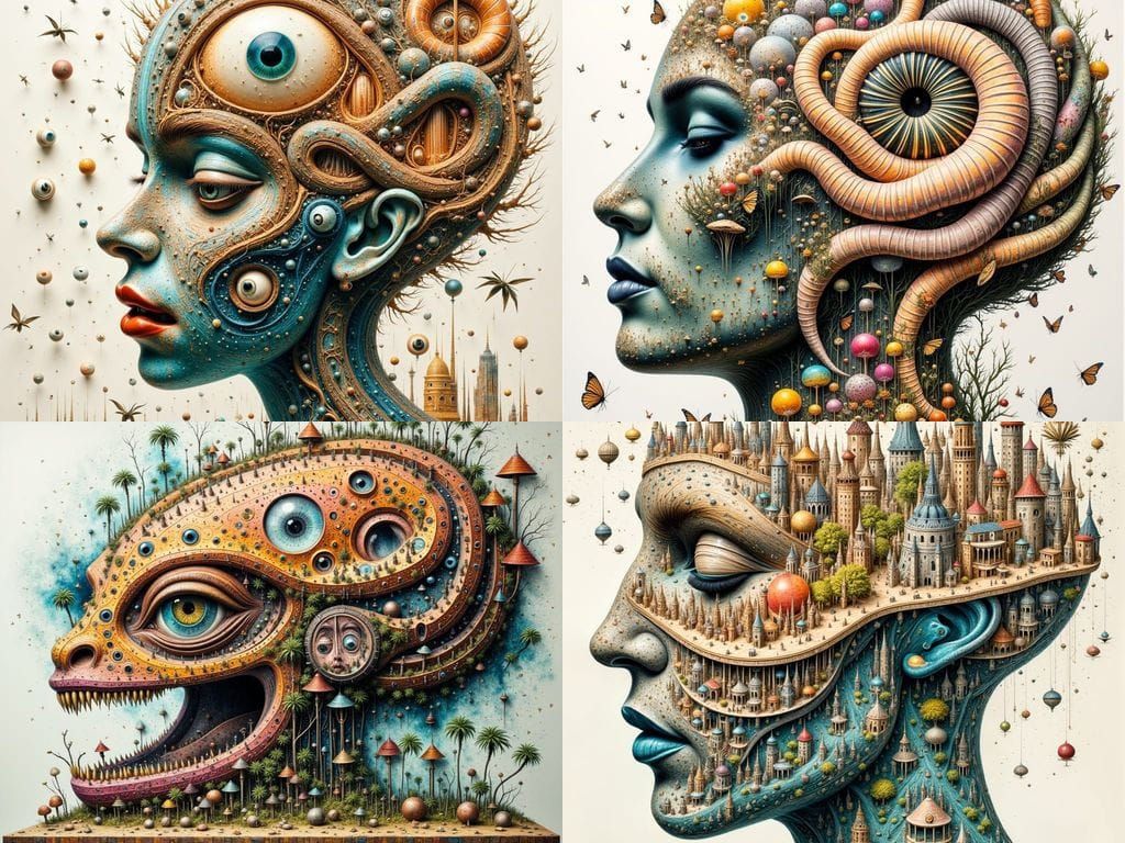 Mystical Mutant Zygote in Abstract Reality Style