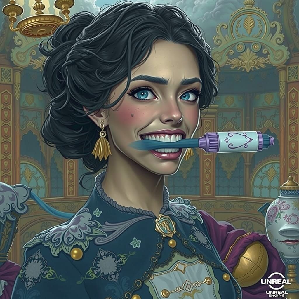 Woman Struggling to Speak with Mysterious Marker