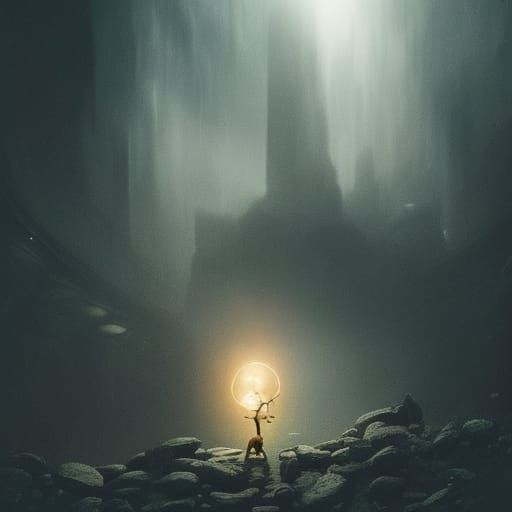 Luminous Creature Shines in Dark World