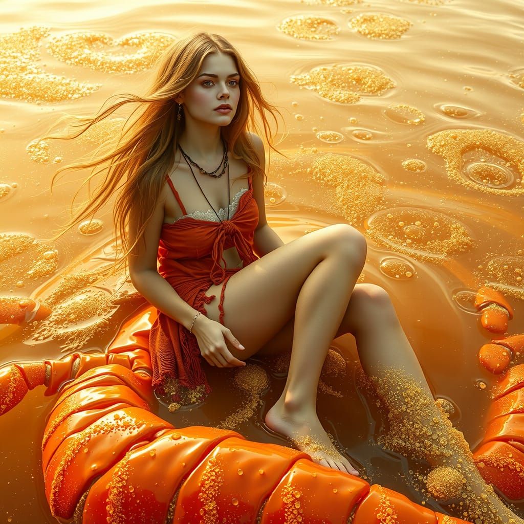 Gummy Crab Rider in Dreamlike Soda Sea