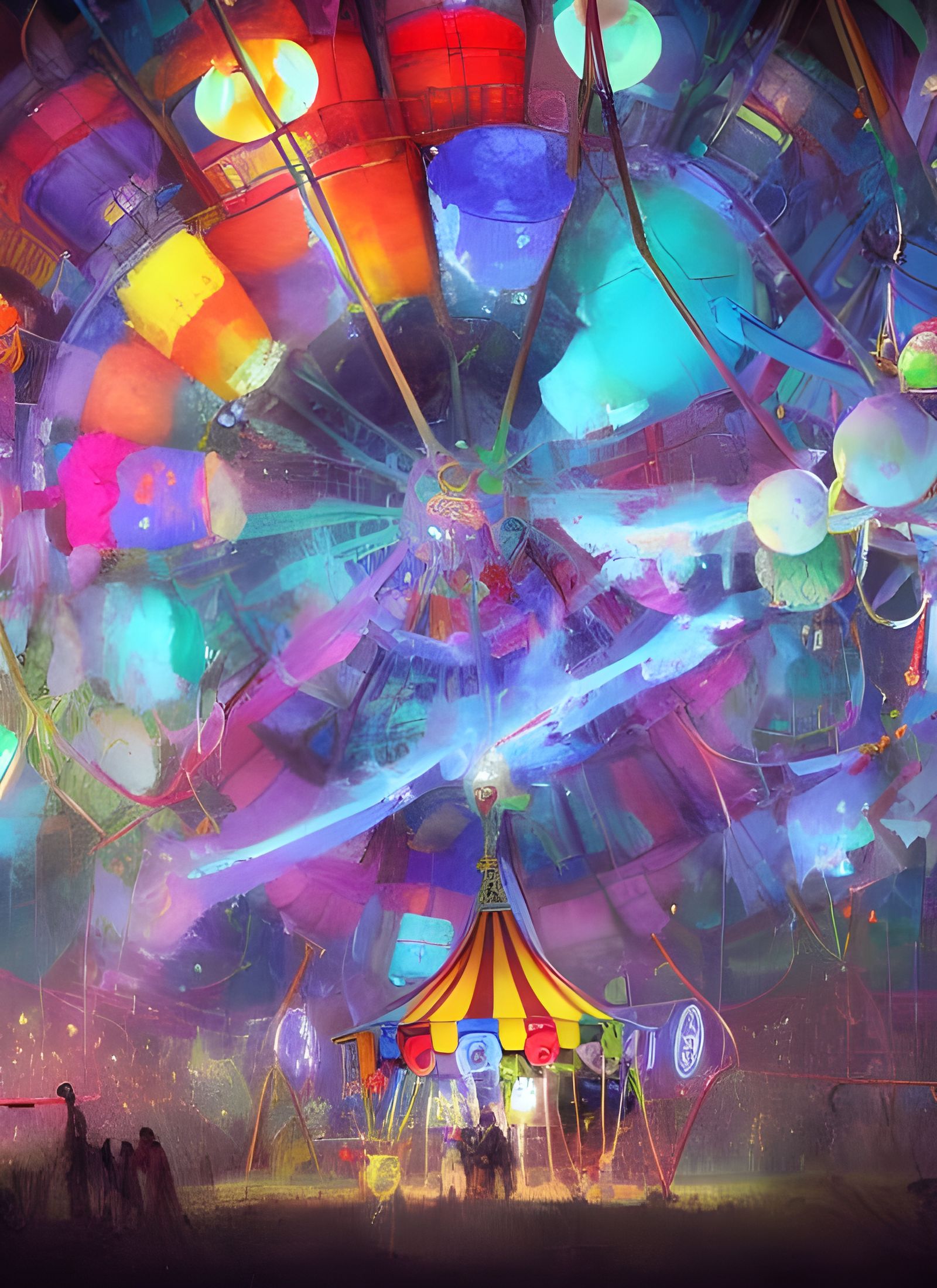 Glowing Circus Tent at the Carnival