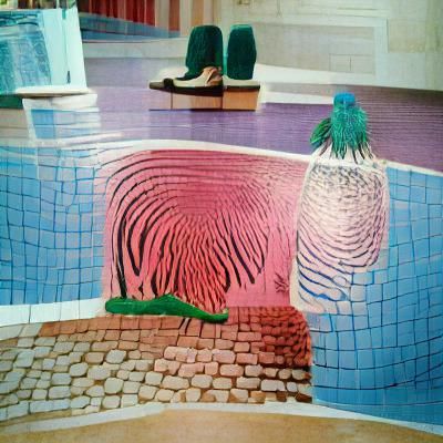 A Hockney-esque AI Image