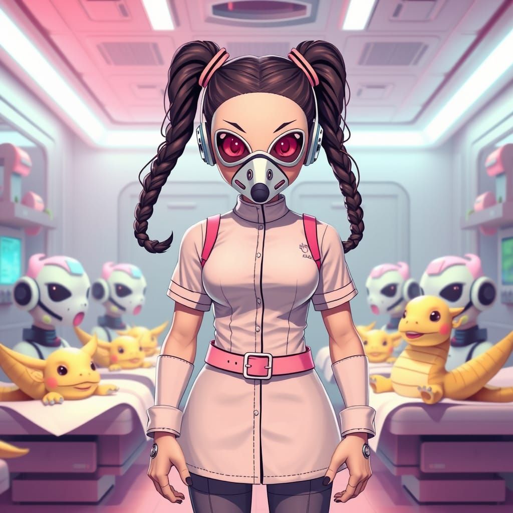 The Pigtail Peril in Pediatric Clinic, Ghibli Style