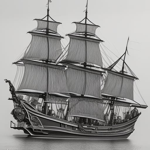 Pencil sketch of an immensly intricate detailed portrait of Mel Gibbson dressed up as a pirate, parrot, carribean, pirat...