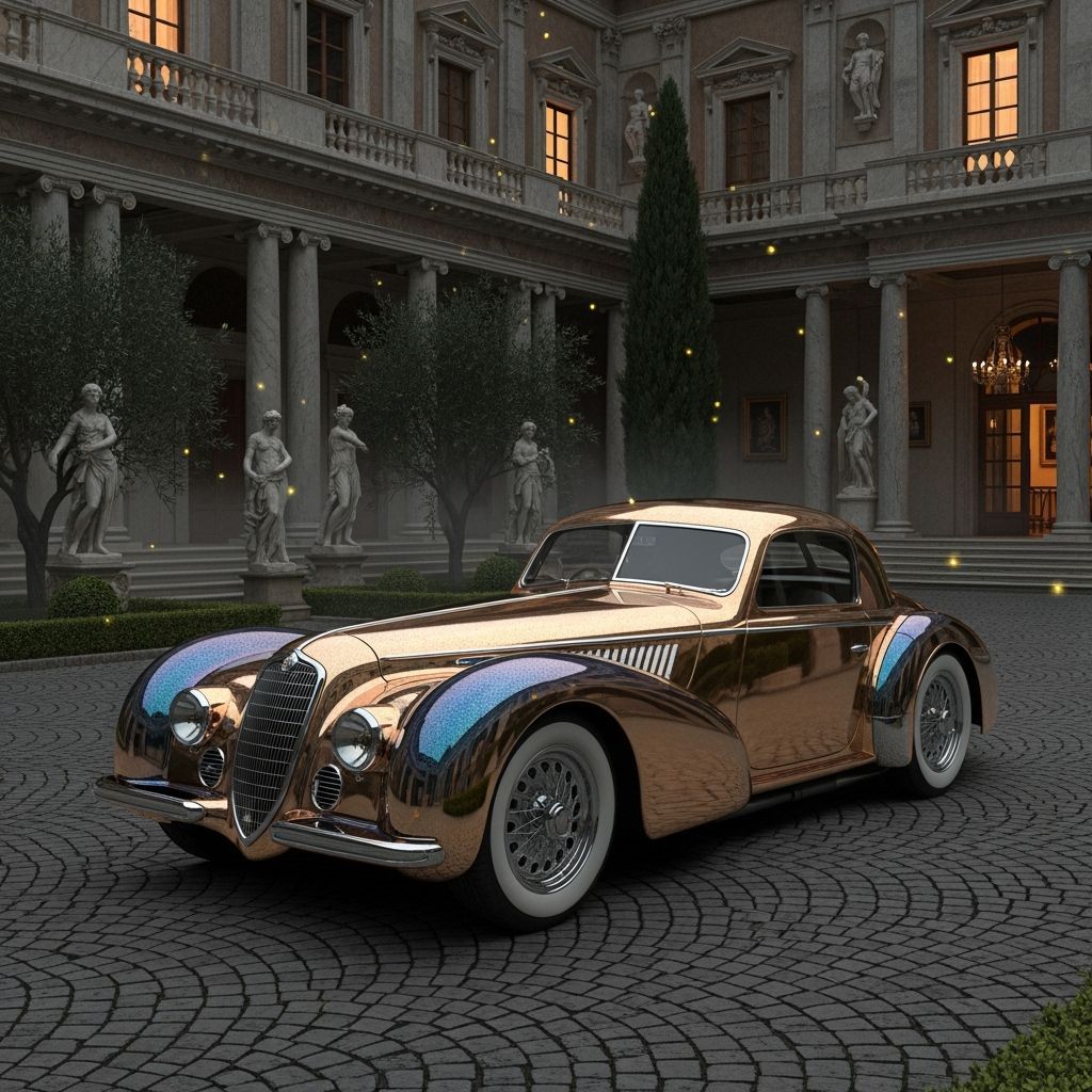 1939 Alfa Romeo 8C 2900B in Sparkle Paint at Italian Villa