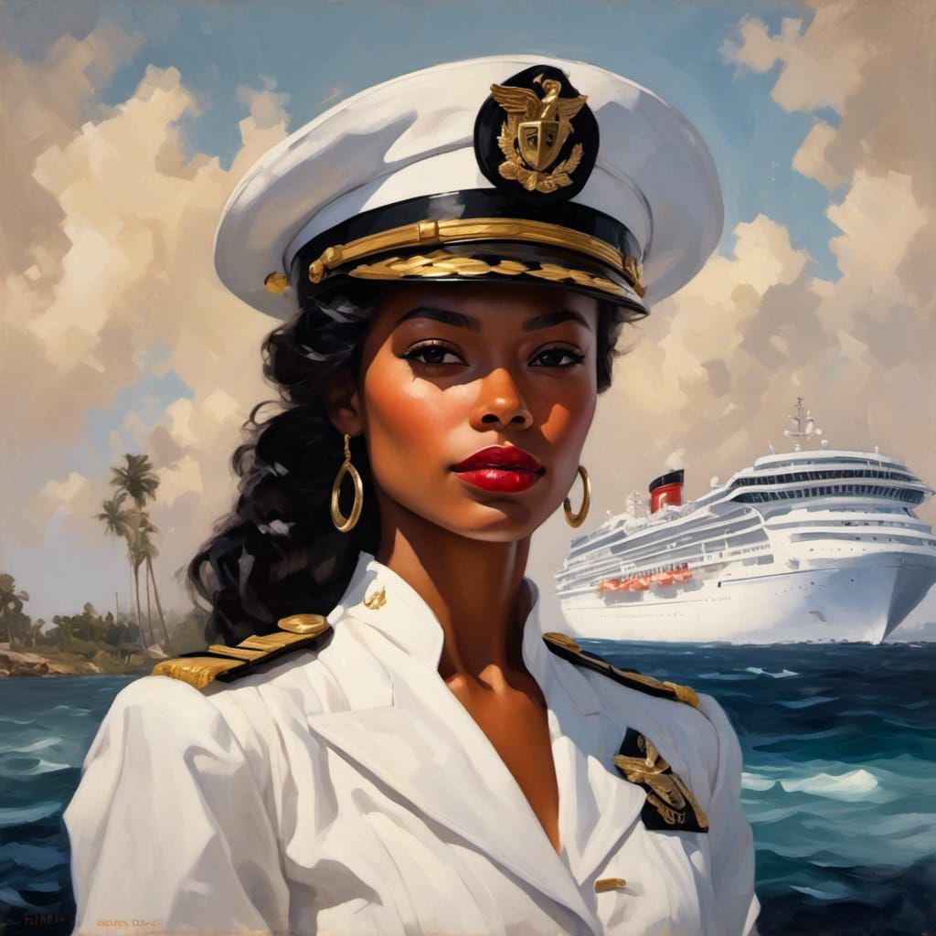Young Cruise Ship Captain Portrait