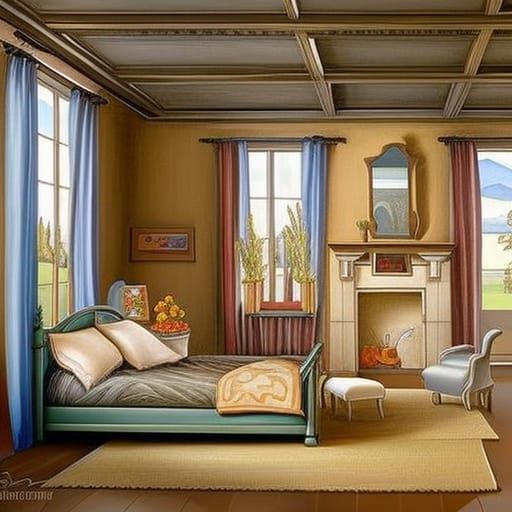 Renaissance Bedroom Inspired by Filippo Lippi