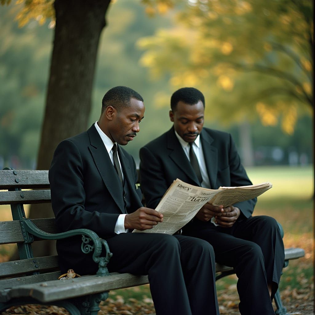Civil Rights Icons in a Modern Moment, Shot in Cinematic Sty...