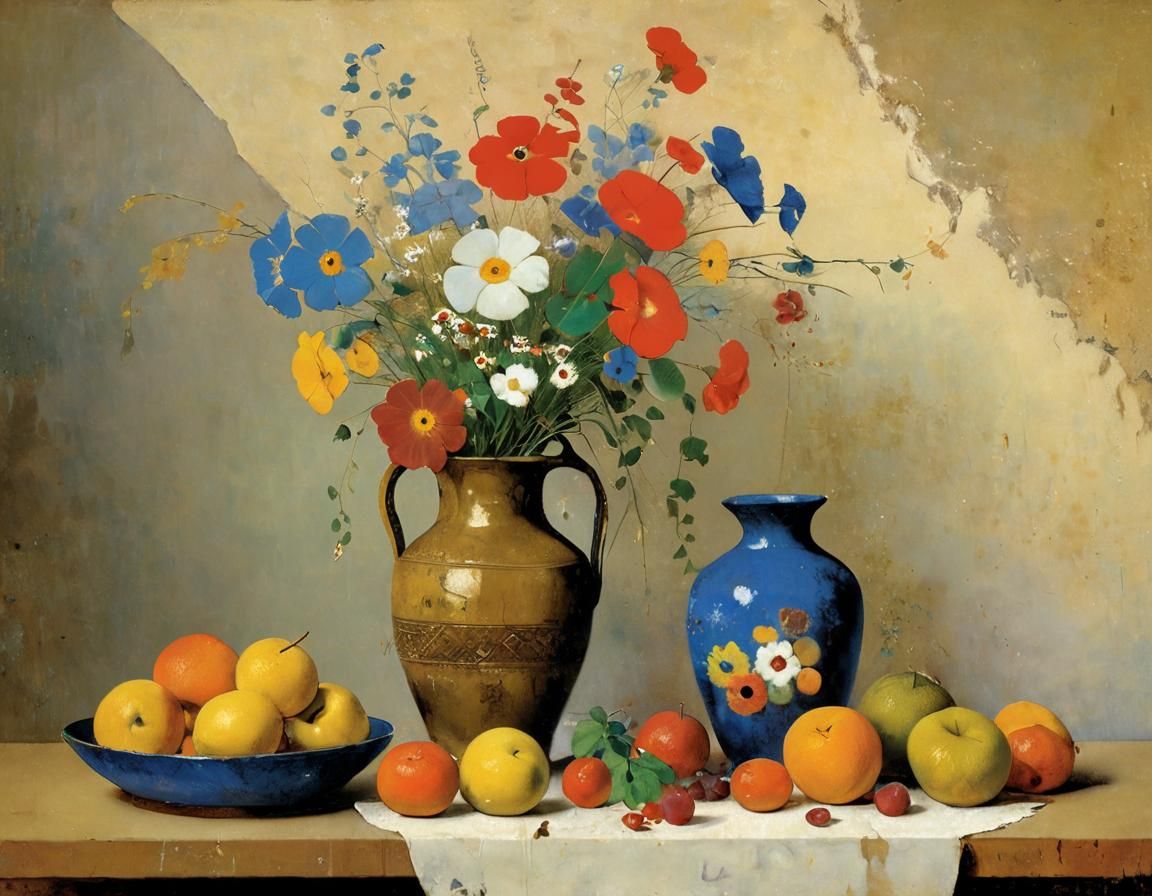 Odilon Redon Inspired Still Life