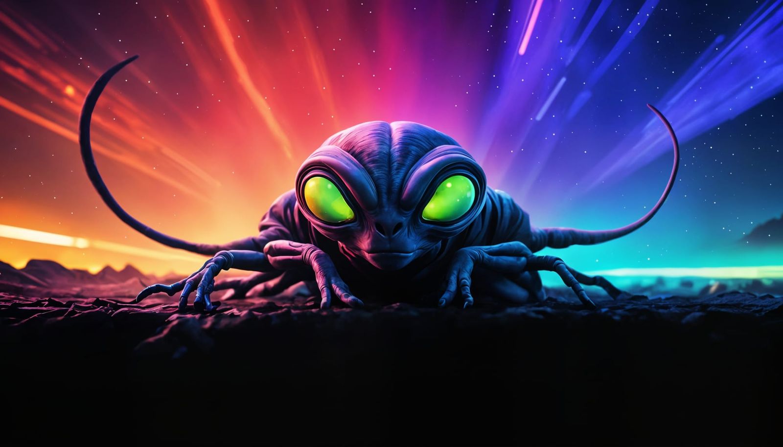 Detailed Space Scene in Cel-Shaded Style