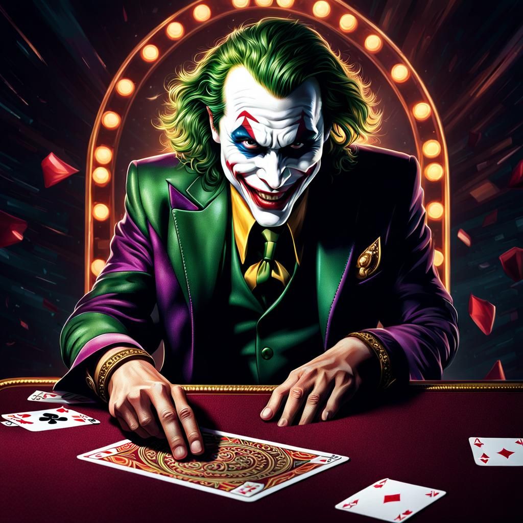 Eldritch Joker Stepping Out of Playing Card