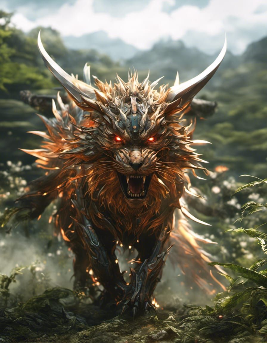 Cyberpunk Horrorcore Scene in Anime Style