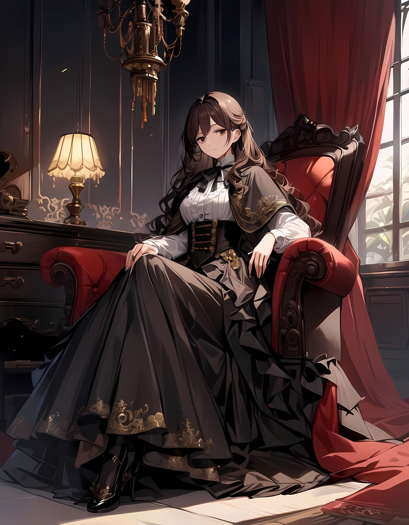 Victorian Lady in Elegant Attire