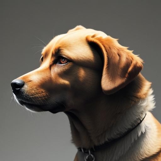 Dog Standing in Profile