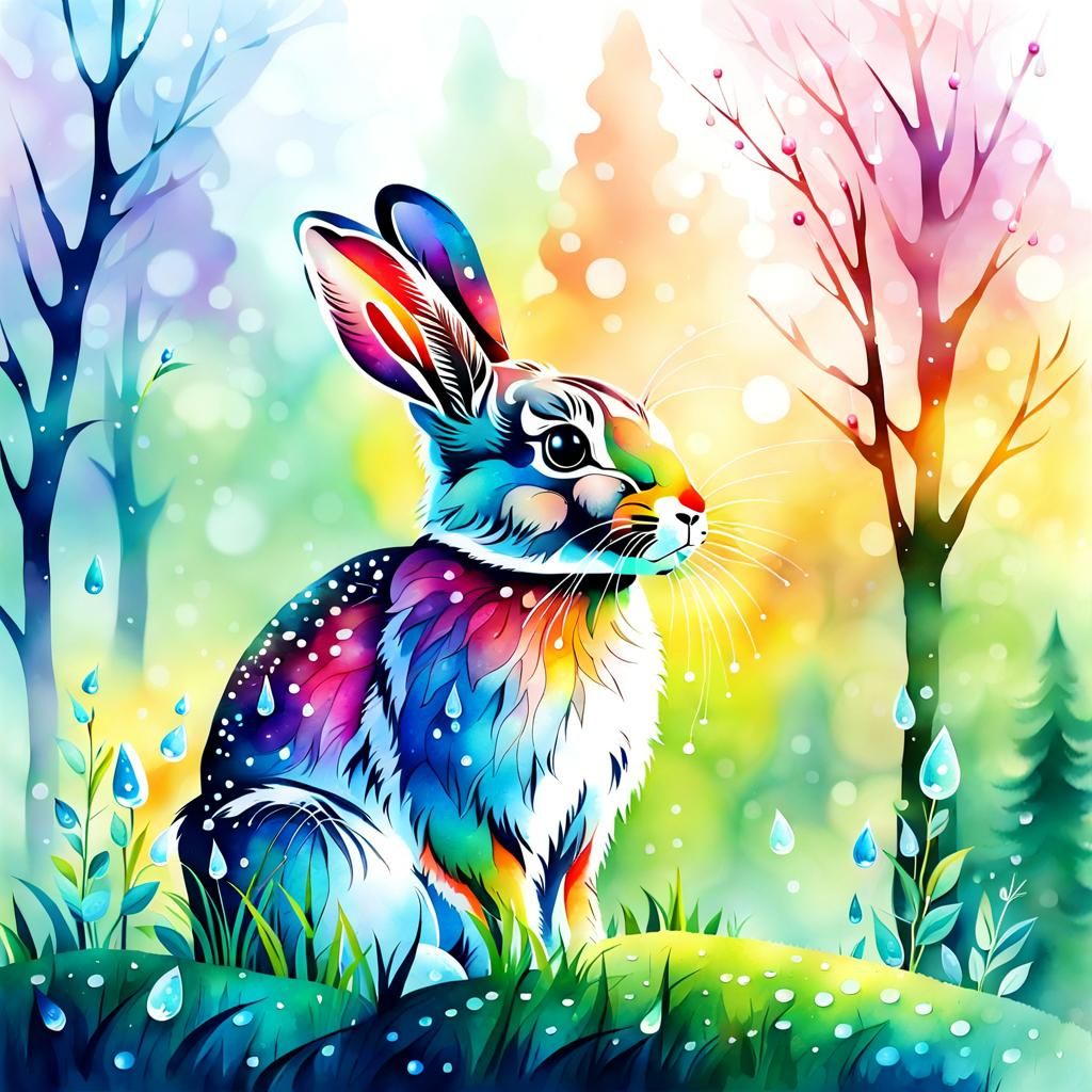 Bunny in forest