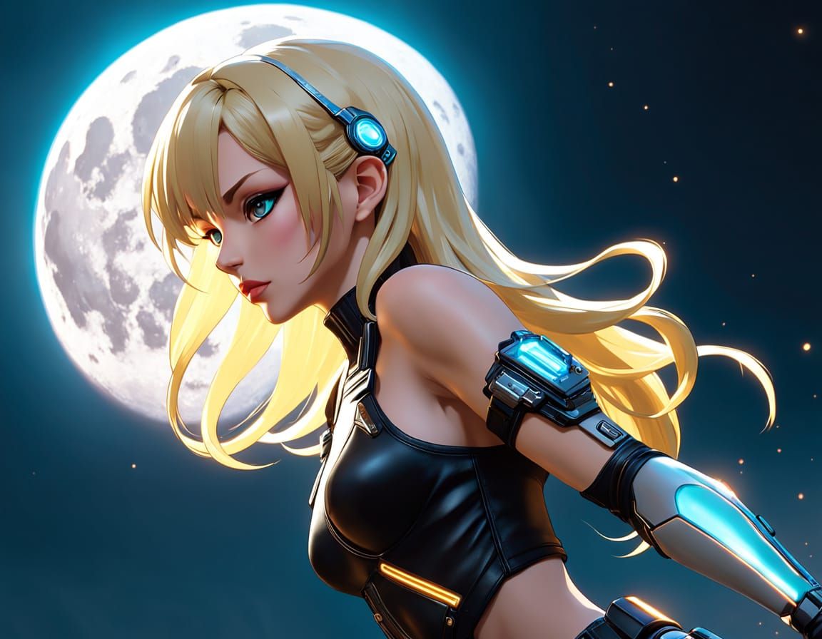 Stunning Anime-Inspired Woman Transcends Human and Cosmic Re...