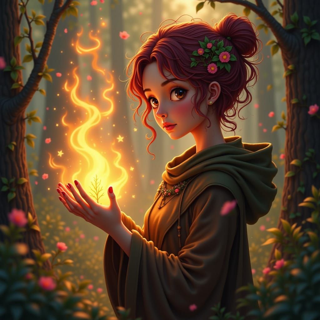 A Goddess of Stormy Calm in a Fiery Landscape