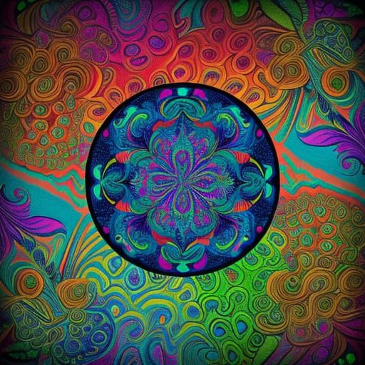 Psychedelic Cartoon Stoner in Splash Art Style