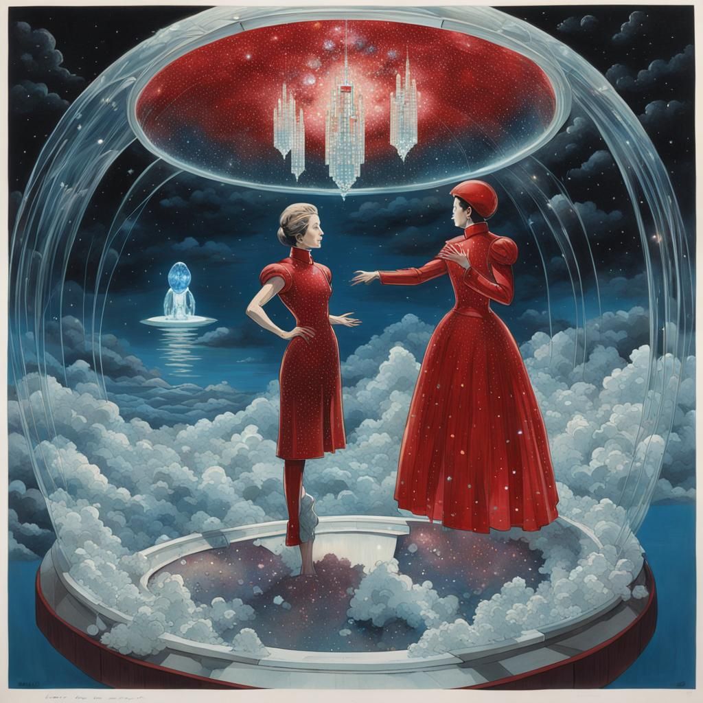 Crystalline Encounter on Spaceship