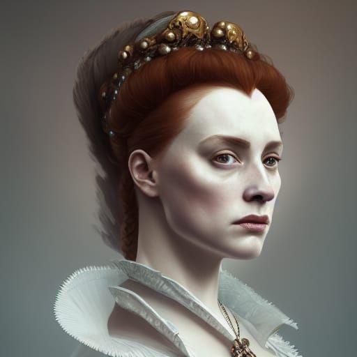 Mary Queen of Scots Portrait in Artstation Style