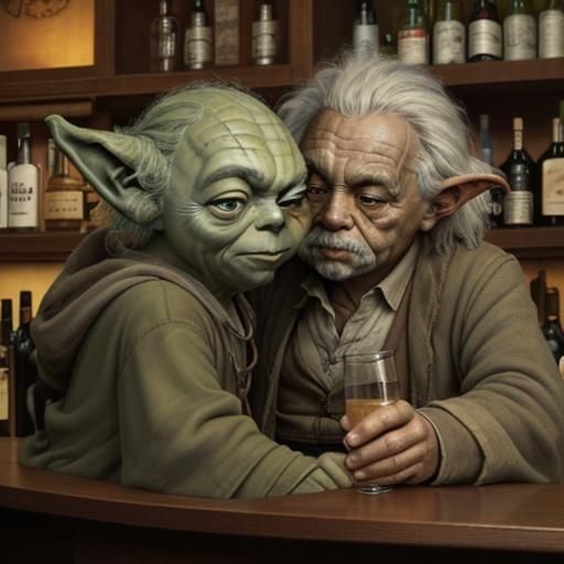 Yoda and Einstein at a Bar