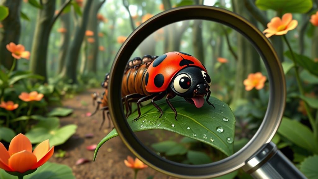 Millipede's Tiny Passengers in Pixar-Inspired Animation