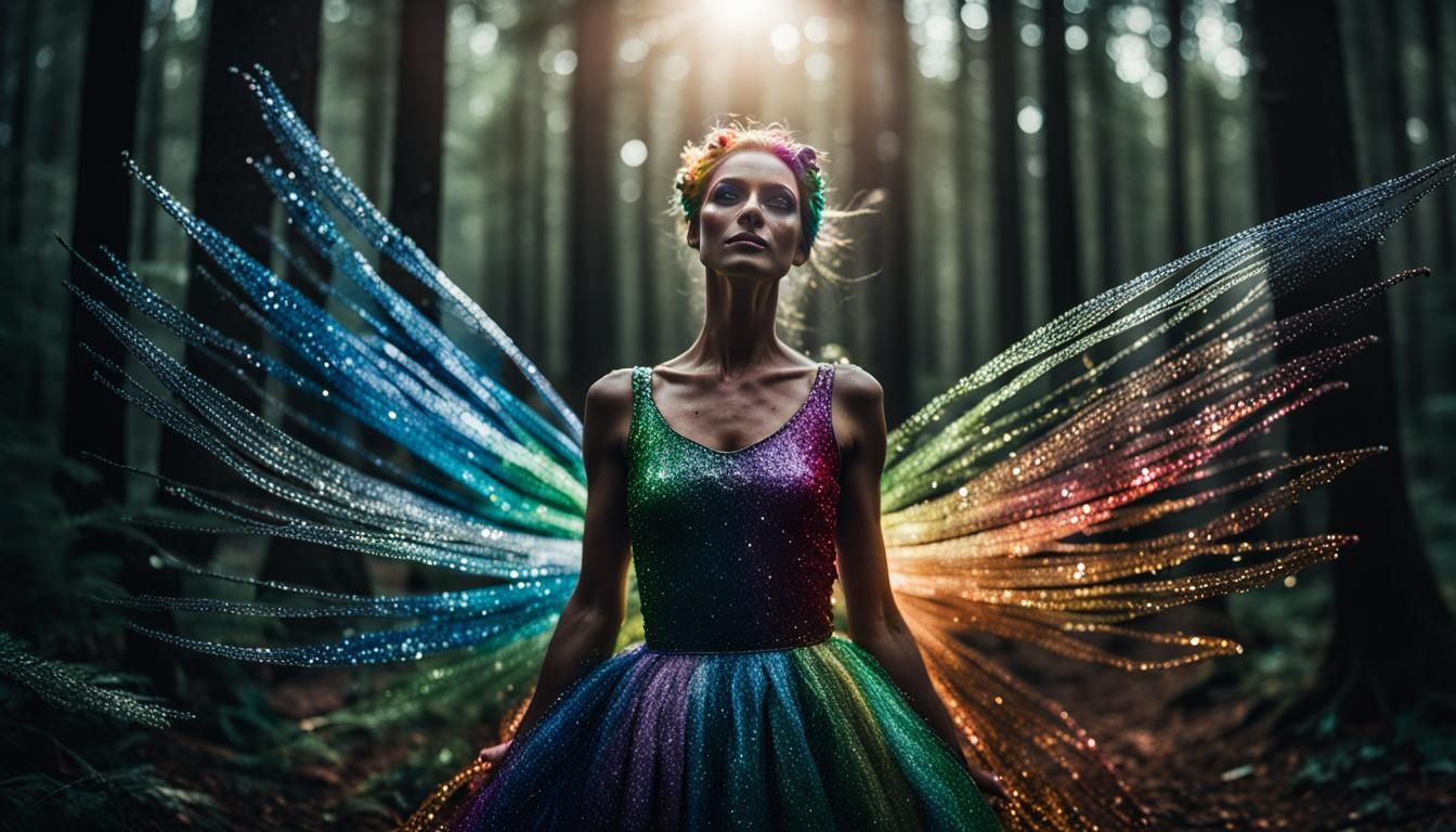 Rainbow Fairy Creates Sparkling Swirl