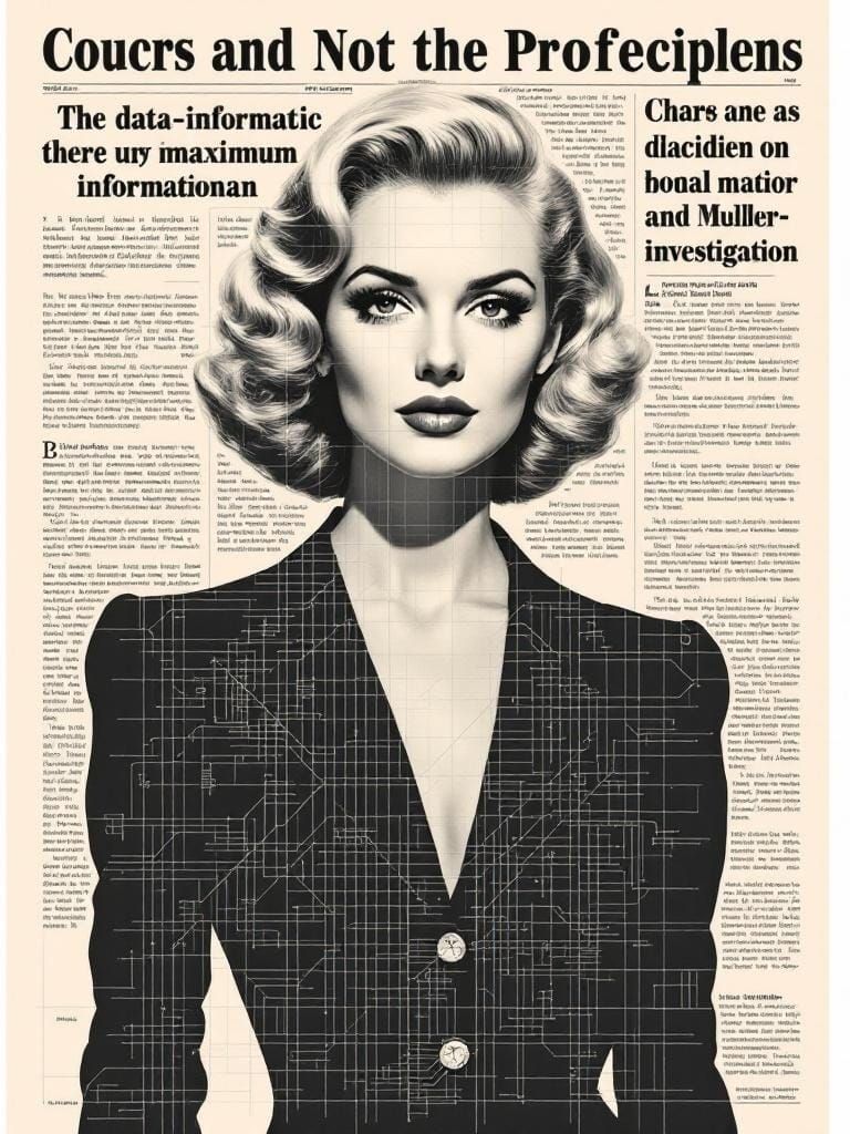 1950s Pin-Up in Journalistic Style of Edward Tufte