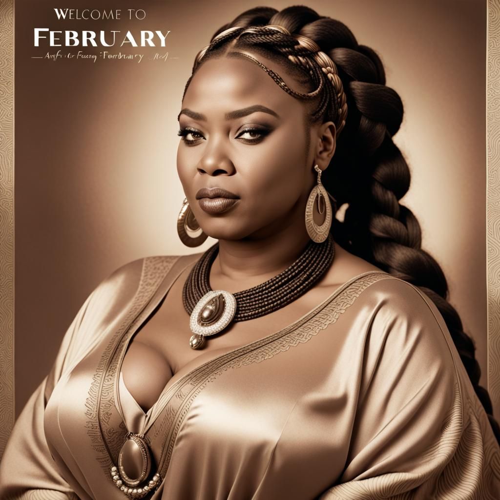 Sepia Portrait of Woman in Traditional African Attire