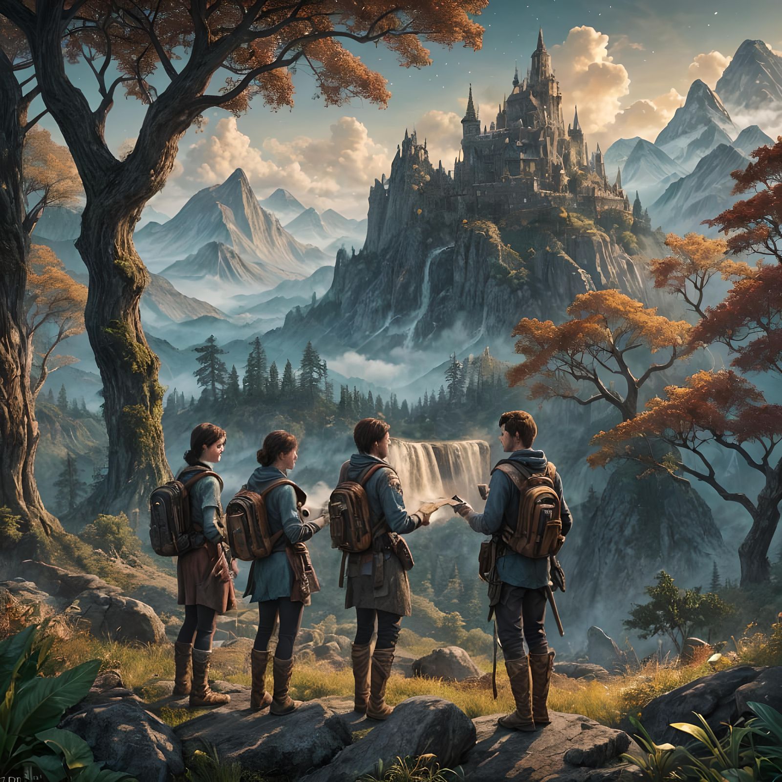 Three Friends Lost in a Fantastical Magical World