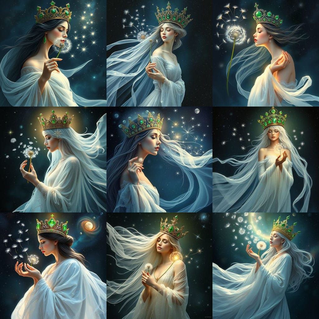 Mystical Goddess in Cosmic Dreamscape