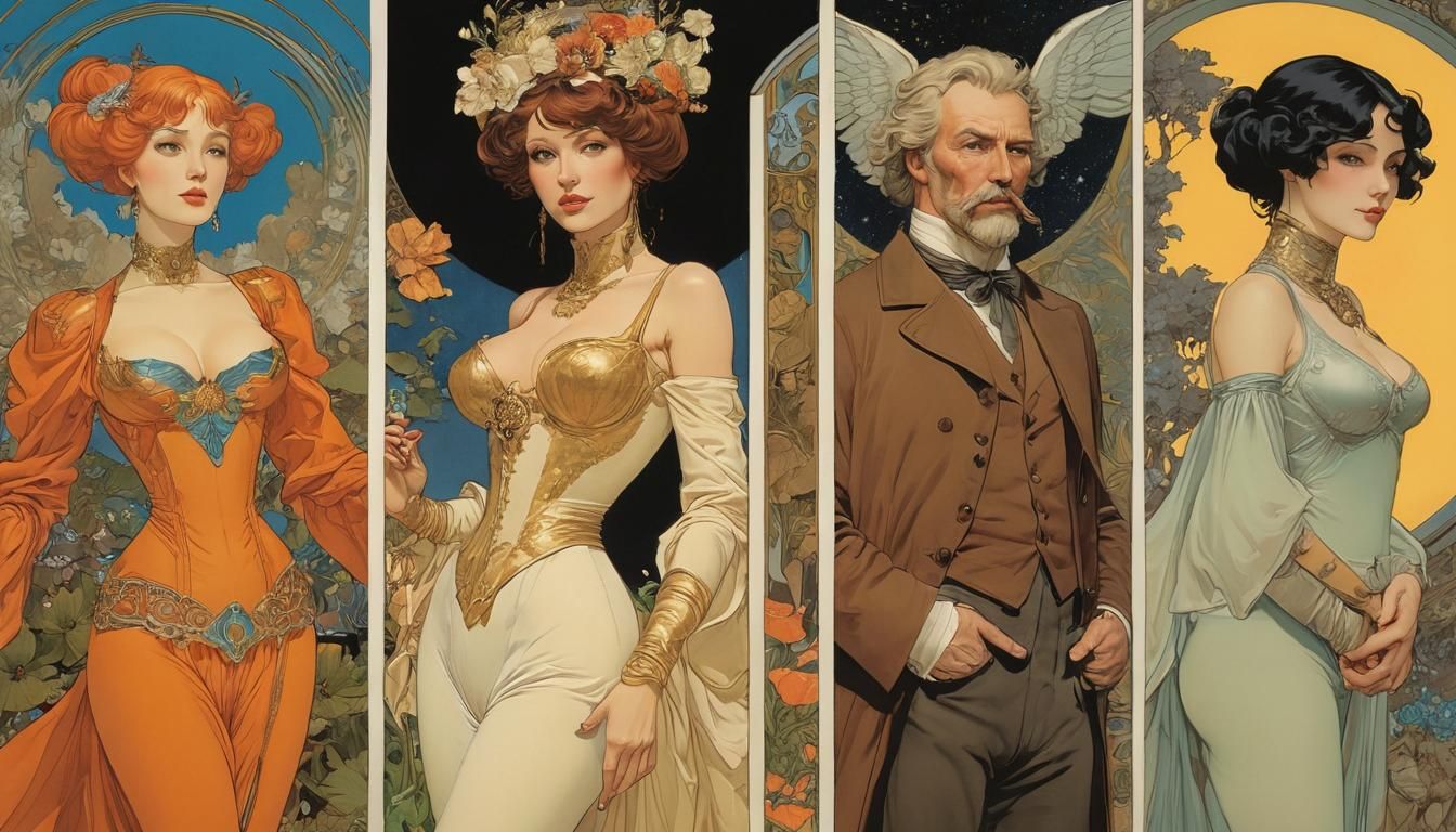 Comic Book Art: Transgender Gynoid Governess Illustration