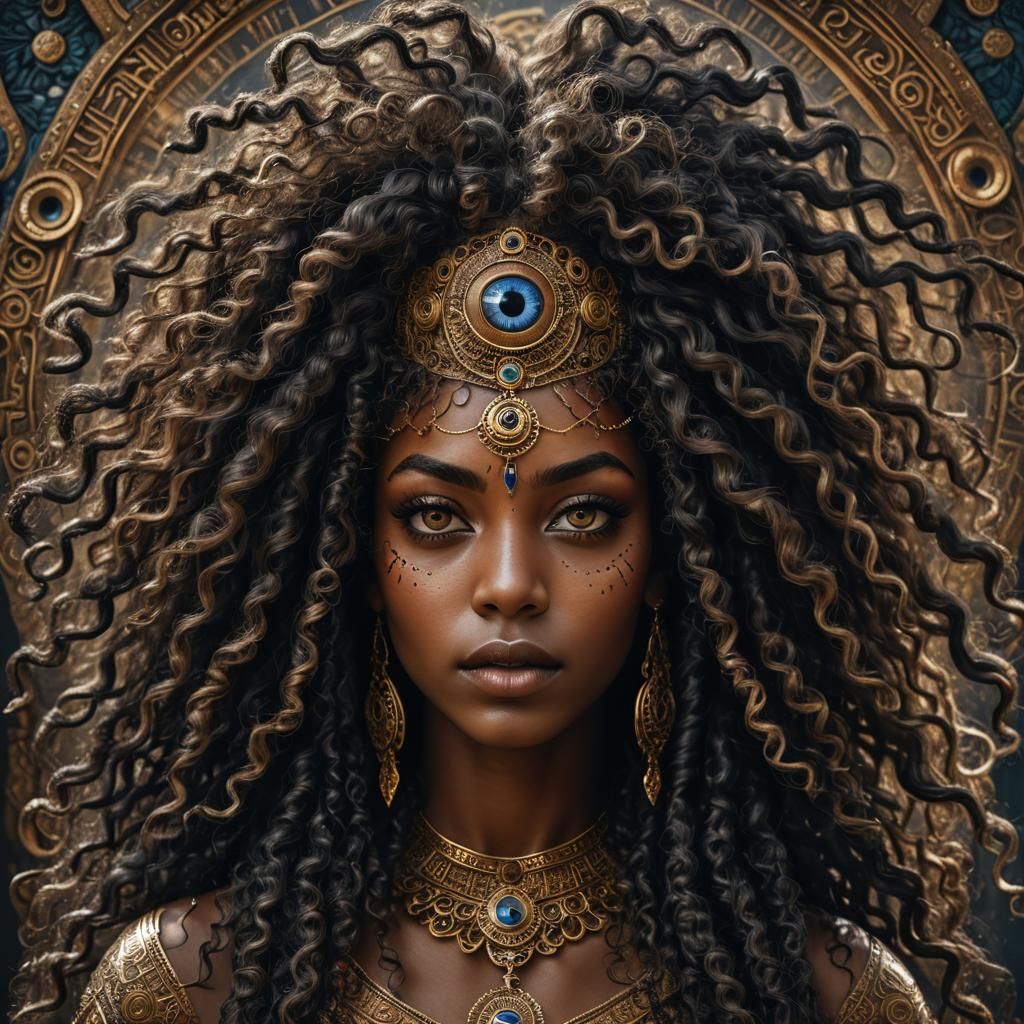 Hyperrealistic Goddess of the Third Eye