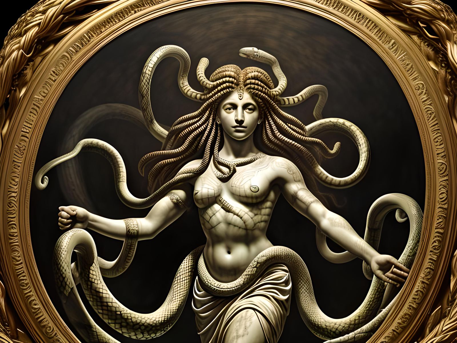 Medusa: Greek Goddess with Serpent Crown