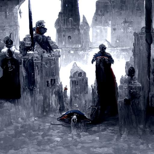 Horror Medieval City Inspired by Gustave Doré