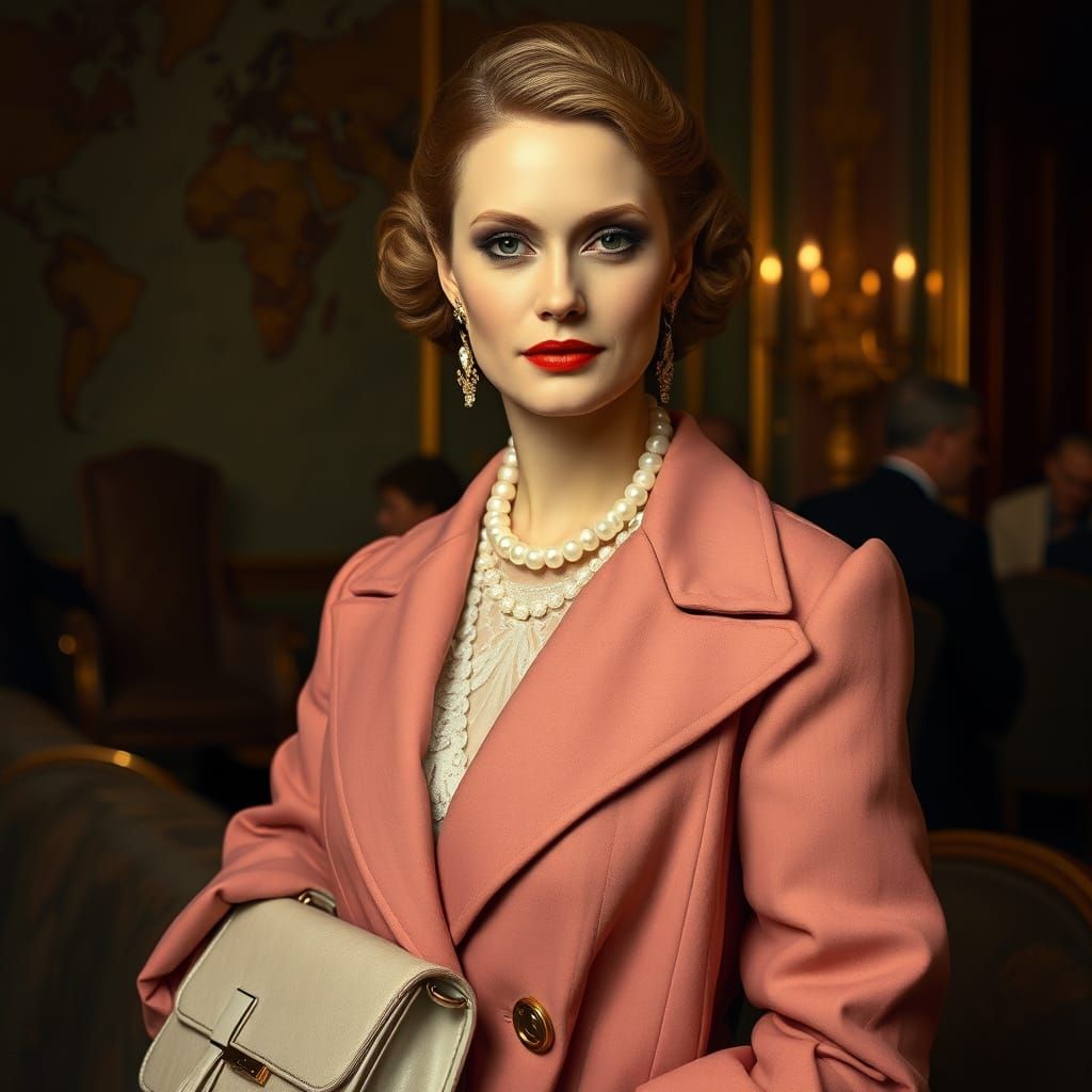 Elegant Aristocrat Exudes Refinement in Luxury Attire