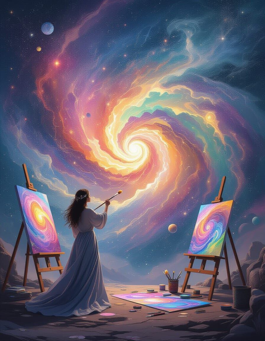 Mystical Painter Creates Living Celestial Art