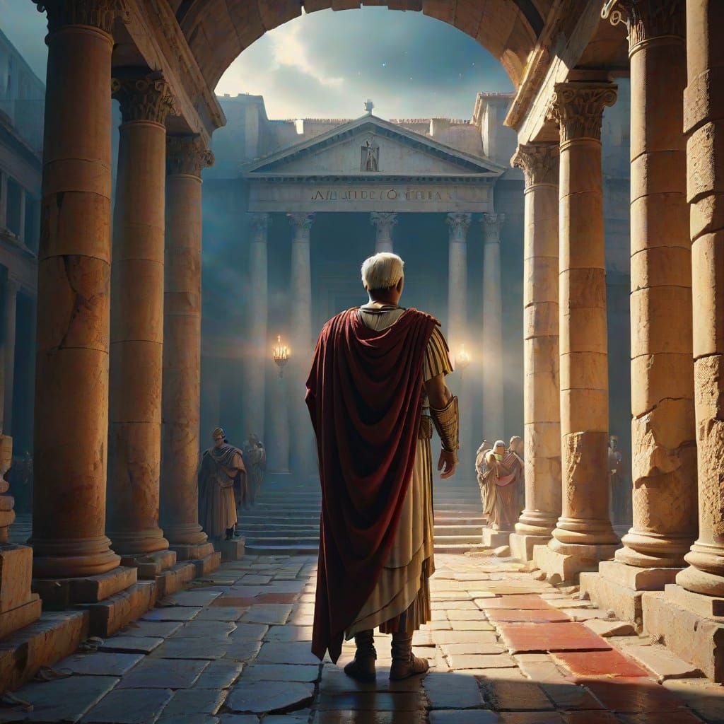 Julius Caesar in the Curia of Pompey