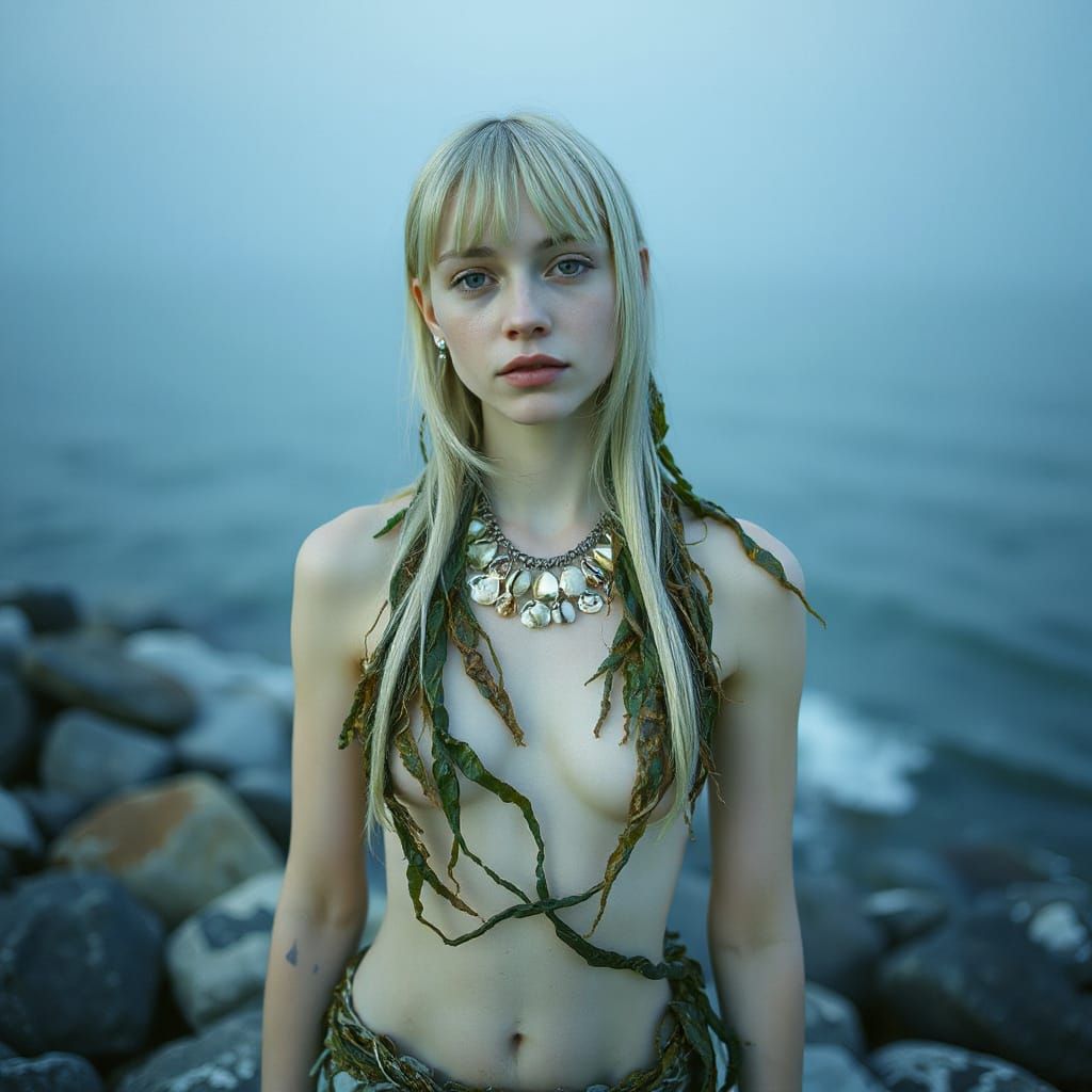 Ethereal Sea Girl in Photorealistic Style